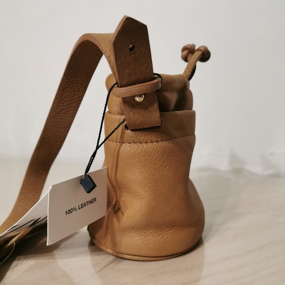 Zara Mini Leather Bucket Crossbody Bag - Picture 3 of 11